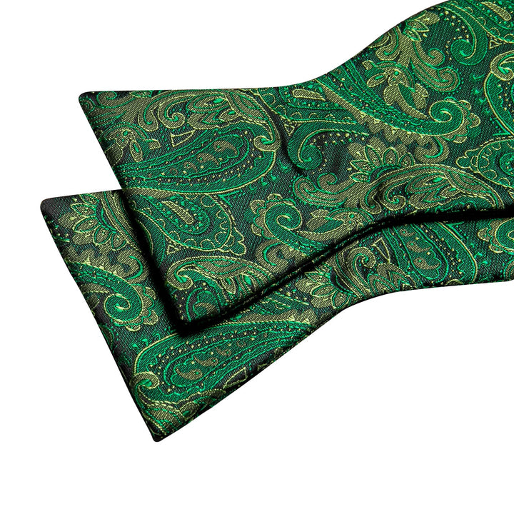 green mens business self tie bow tie