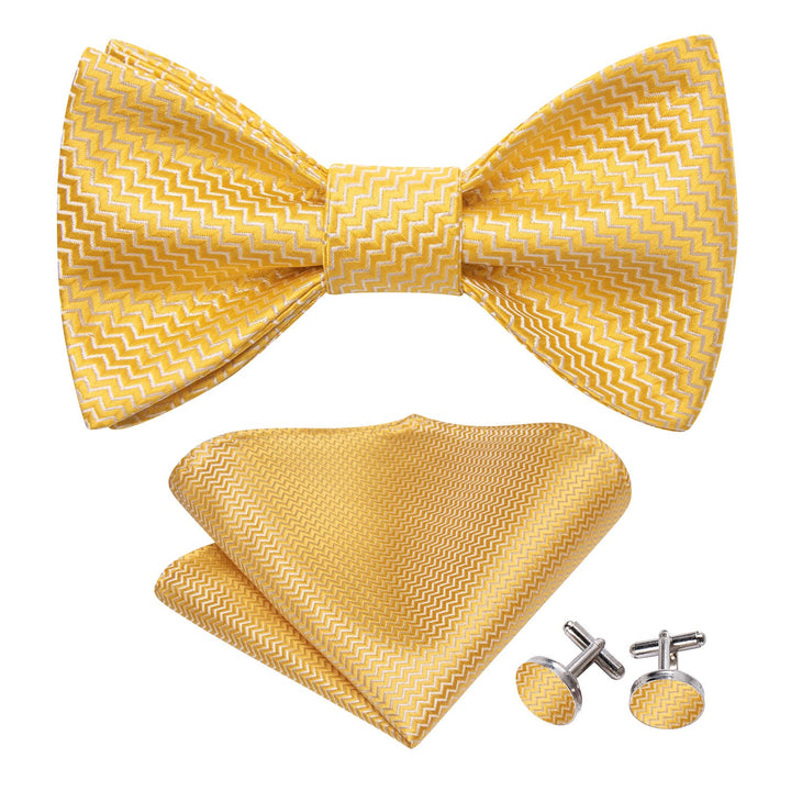 yellow bow tie wedding