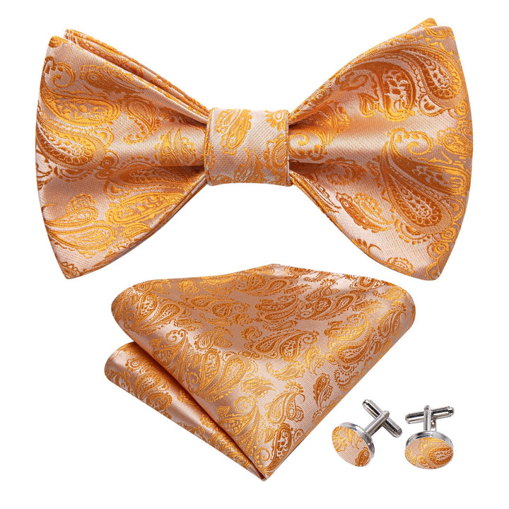 orange paisley bowtie