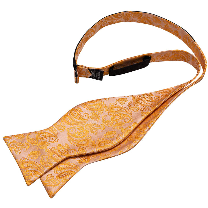 orange paisley mens bowtie