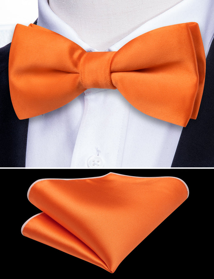 kids burnt orange bow tie set