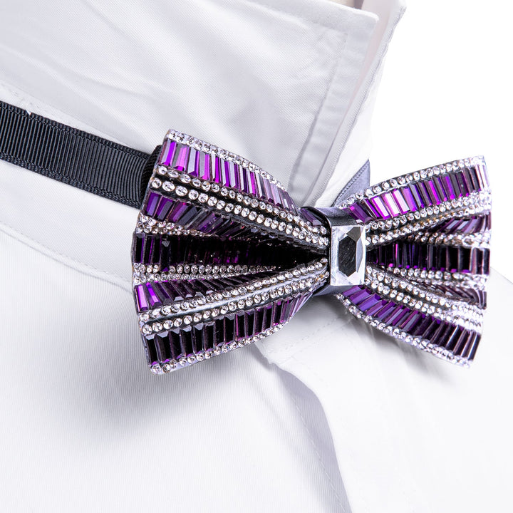 purple sequin bowtie