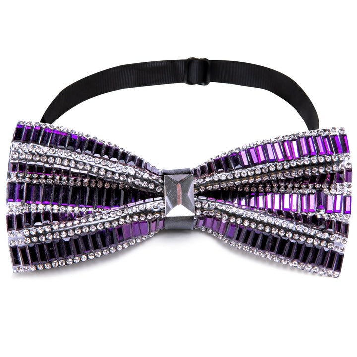 purple sequin mens bowtie