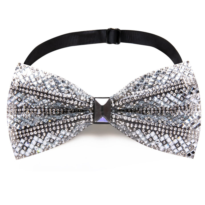 white tuxedo Imitation crystal bowtie