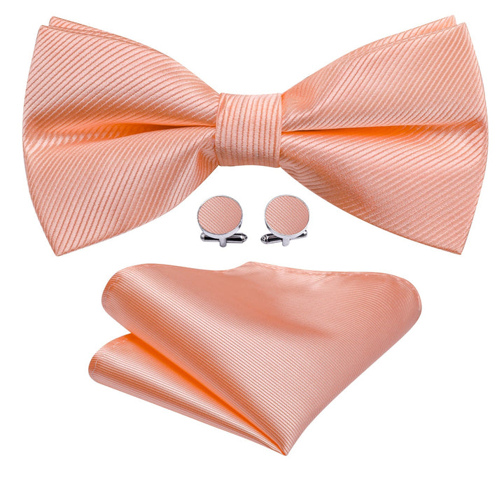 light orange striped bowtie