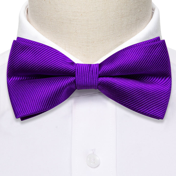 purple bow tie nearby