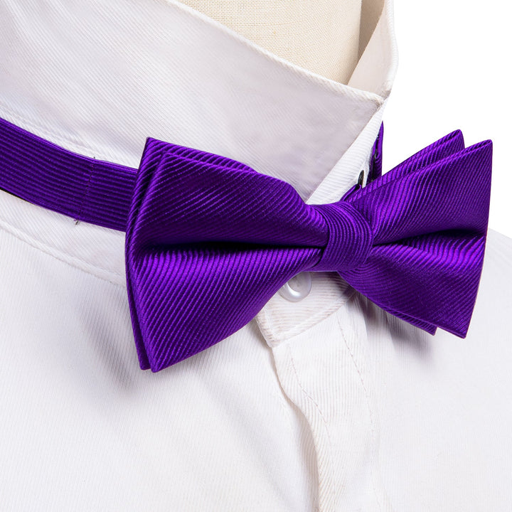 deep purple bow tie