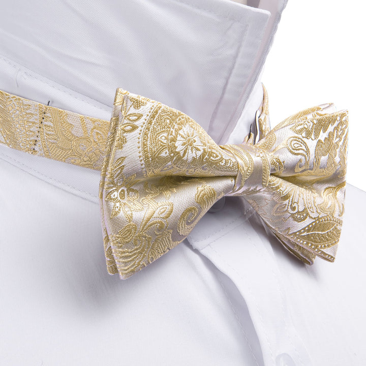 champagne colored bow tie