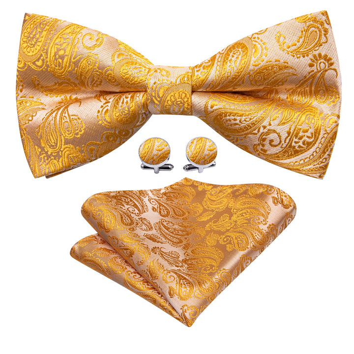 orange floral bowtie