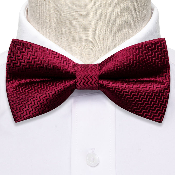 men's burgundy bow tie