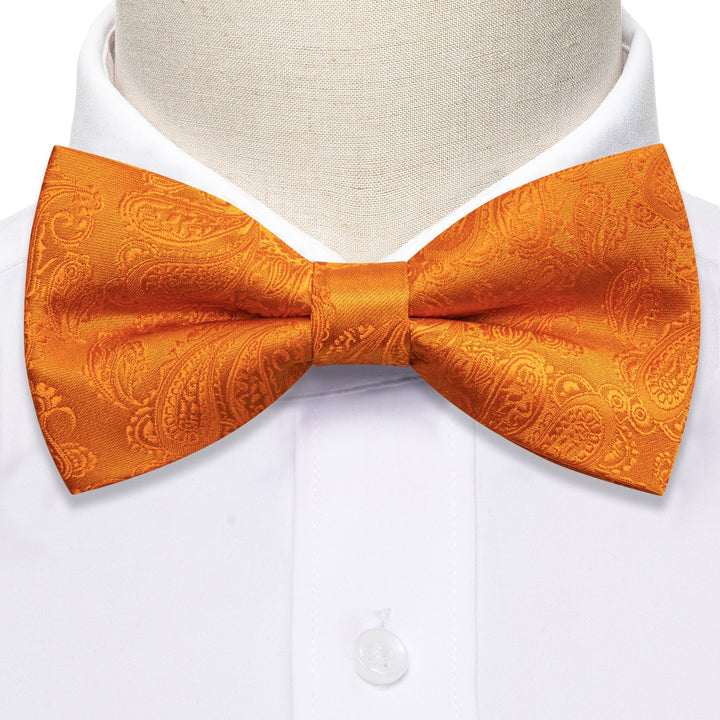 hot orange bow tie