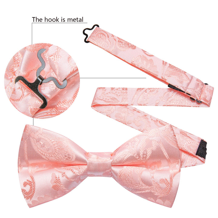 pink paisley bow tie