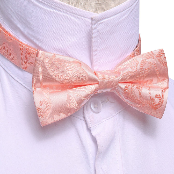 pink floral bowtie for men