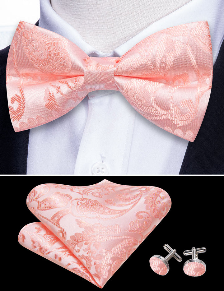 pink paisley bowtie