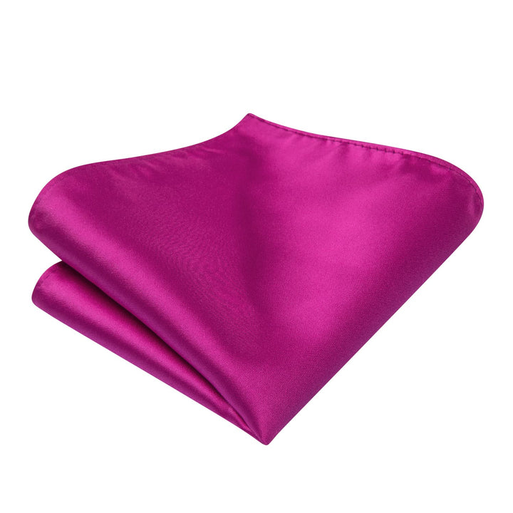 Magenta Purple Solid mens silk cheap bow ties pocket square cufflinks set for wedding