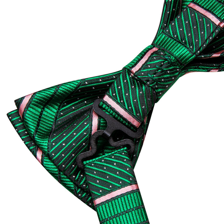 green pink mens bow tie