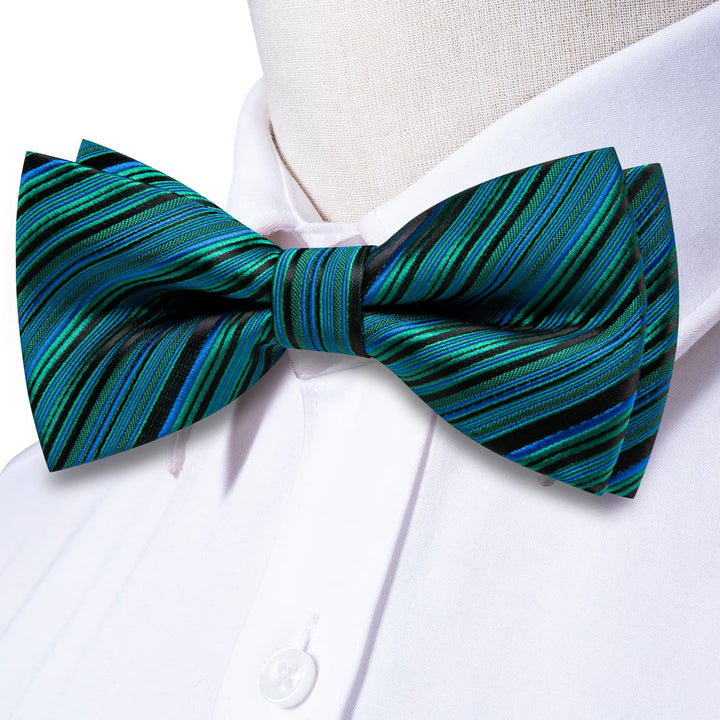 dusty blue bow tie