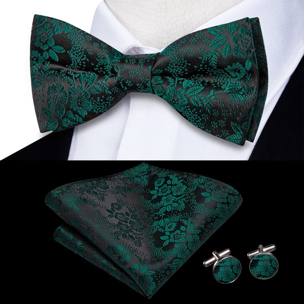 black green bow tie