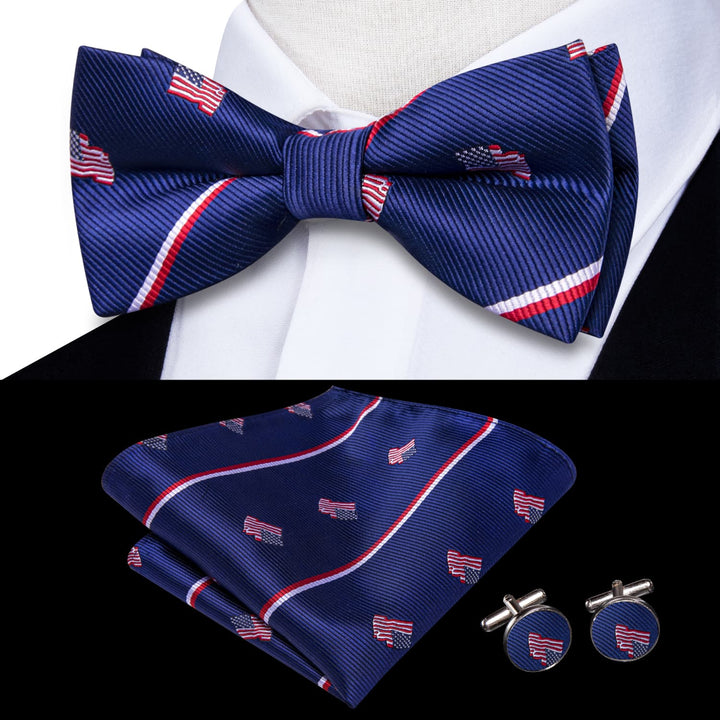 cobalt blue bow tie