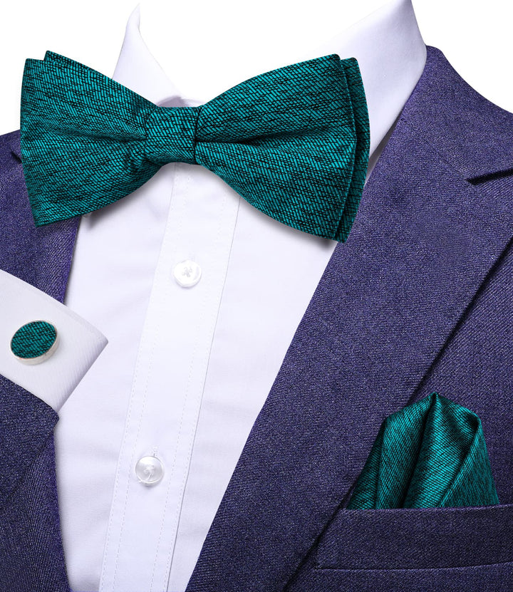 dark teal bow tie