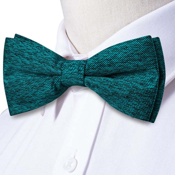 teal green bow tie