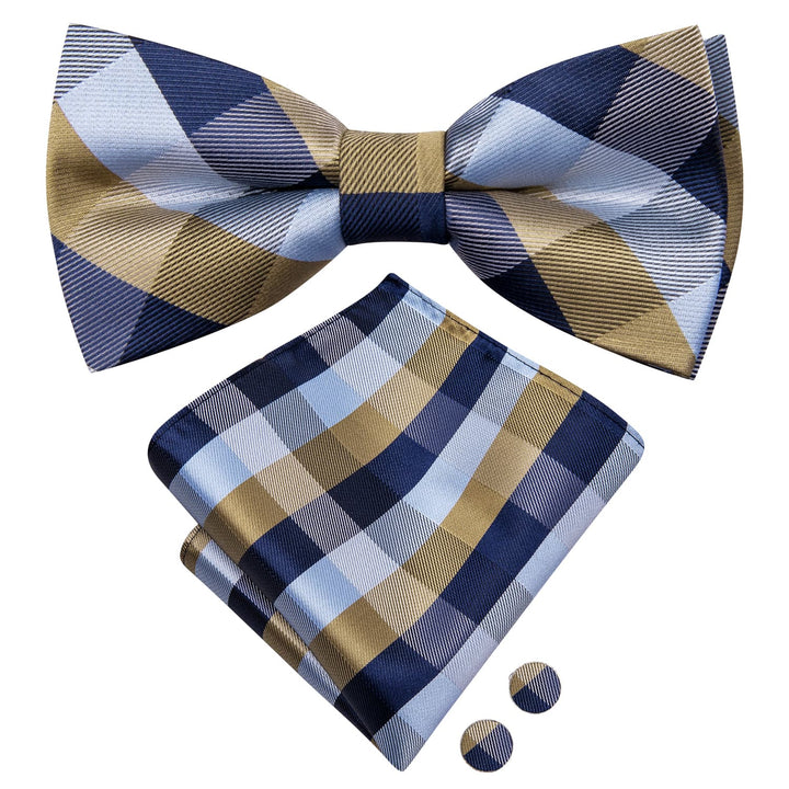 silk mens blue bow tie