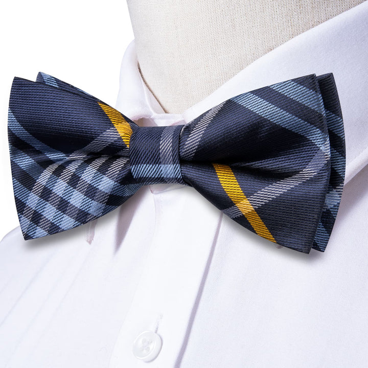 dusty blue bow tie