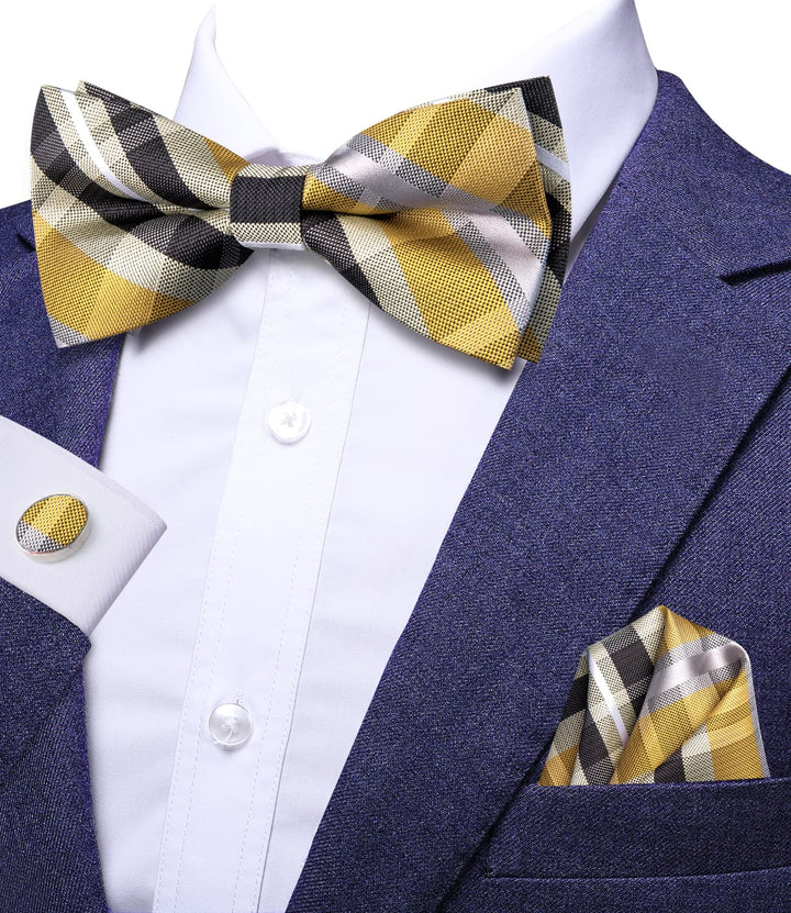 mustard yellow bow tie