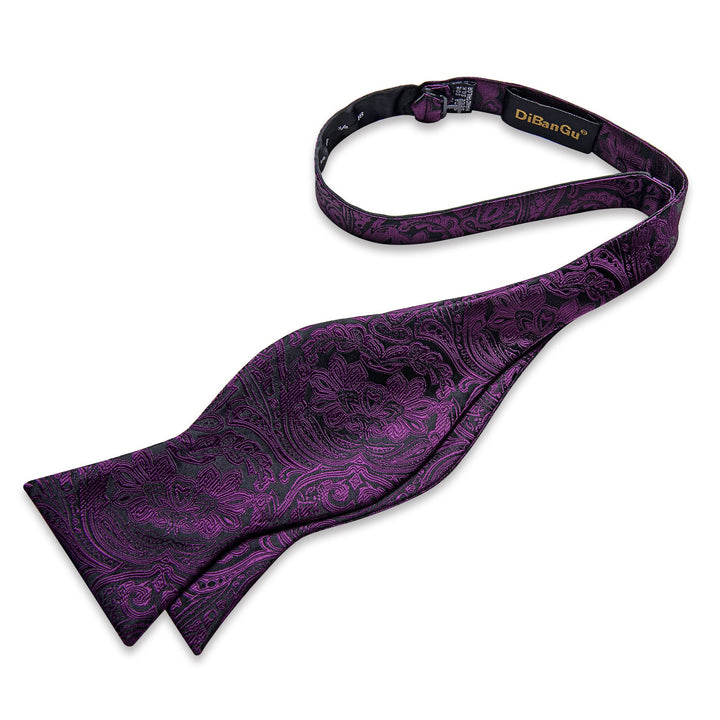 dark purple bow tie