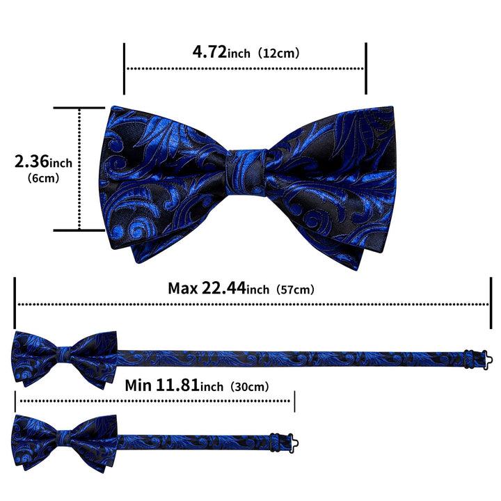 blue floral bowtie