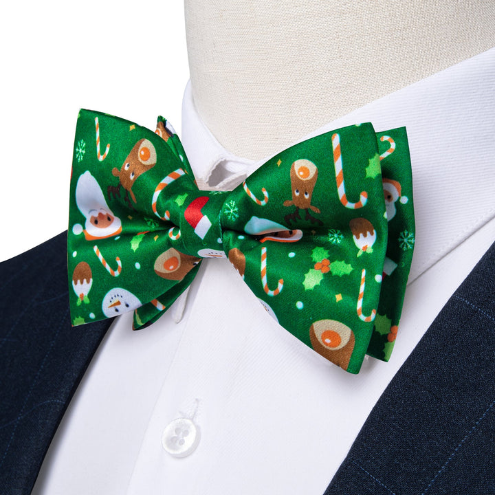 Green Christmas dress bow tie