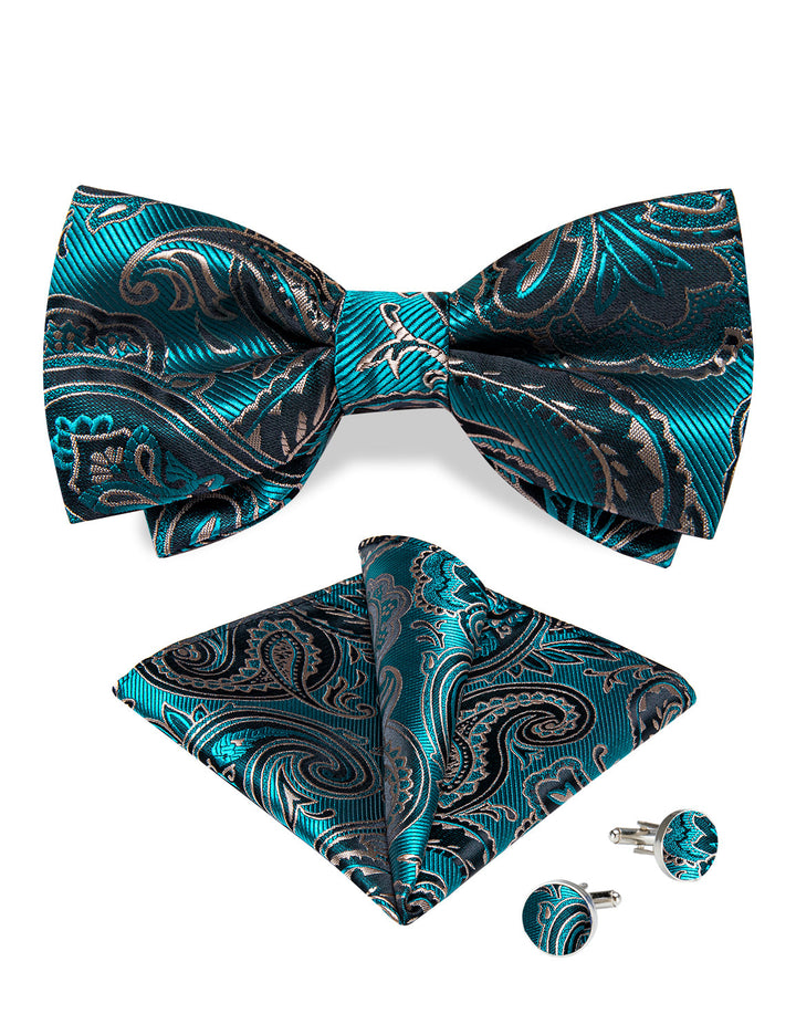 blue and brown mens bowtie