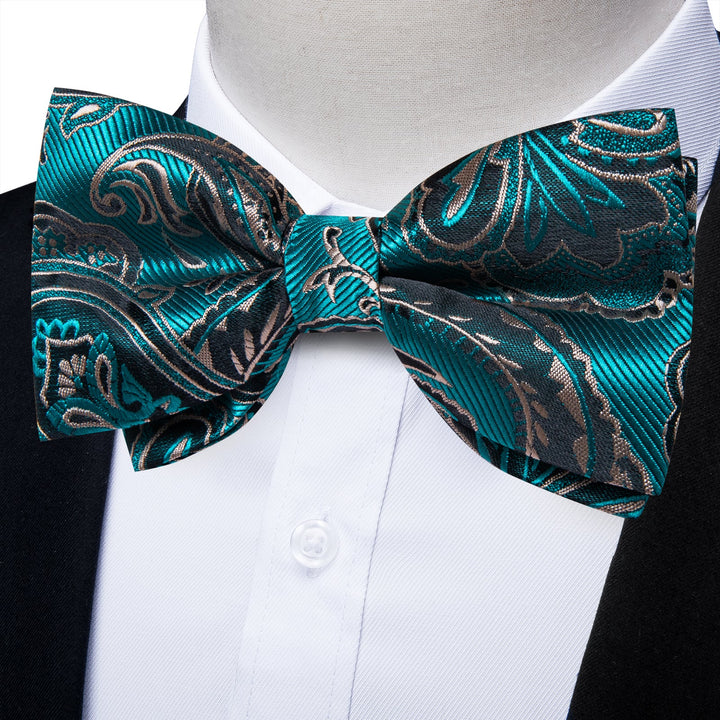 blue and brown bowtie