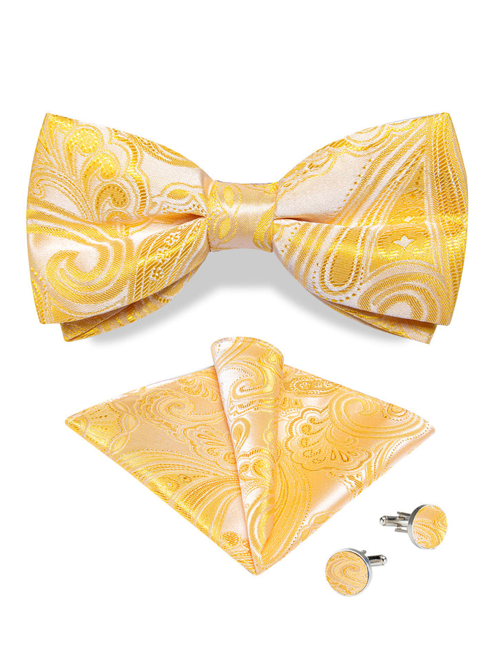 yellow wedding bow tie