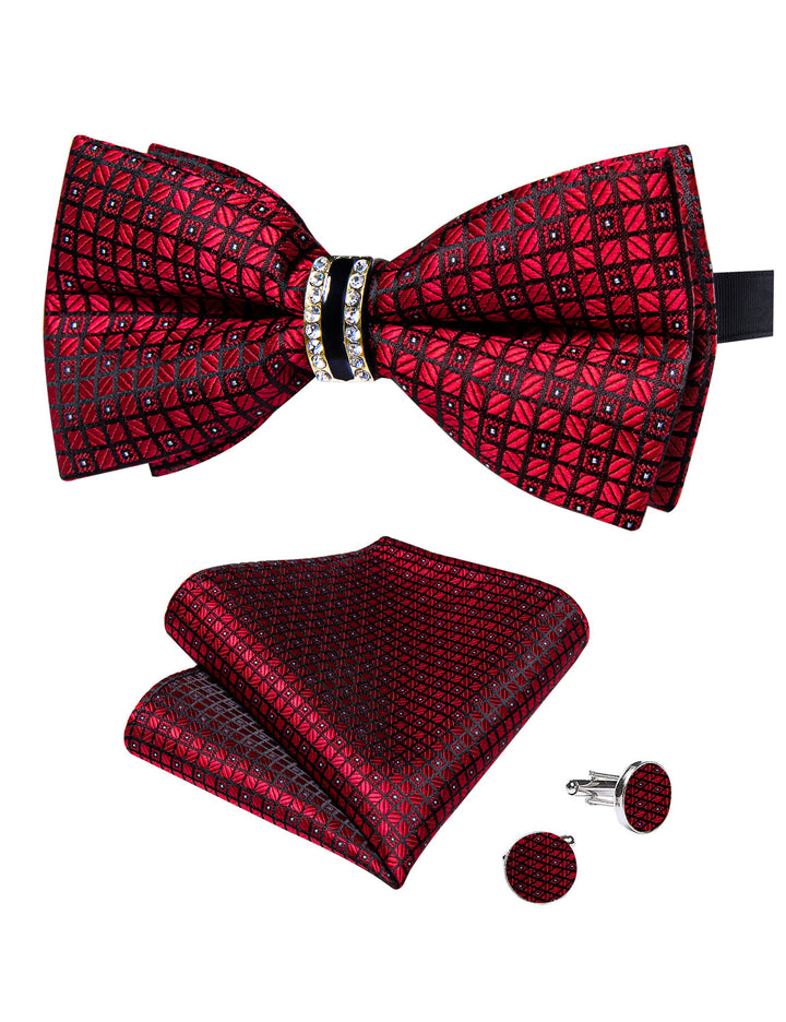 red plaid bowtie