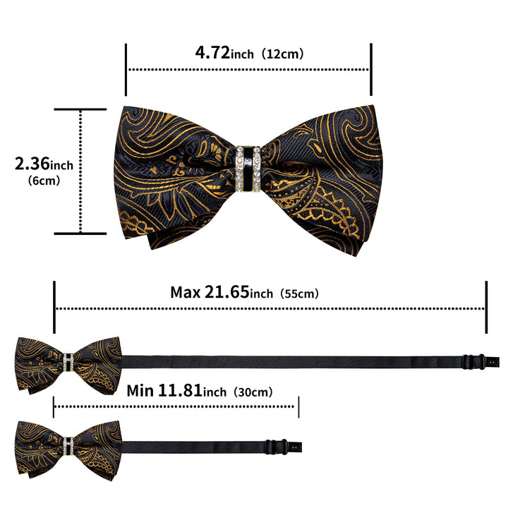 black and yellow tuxedo bowtie