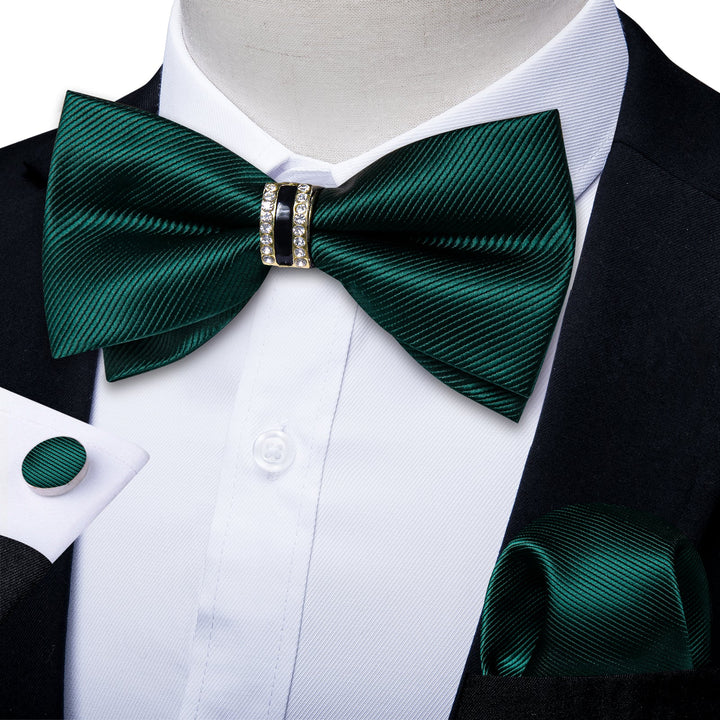 dark green bow tie