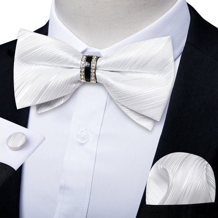 white striped bowties