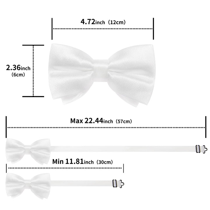 white silk bow tie