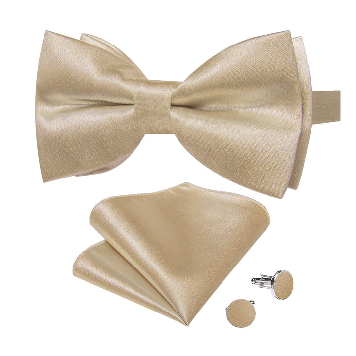 champagne gold bow tie