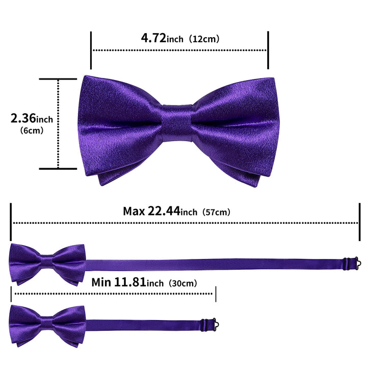 men's purple bow tie