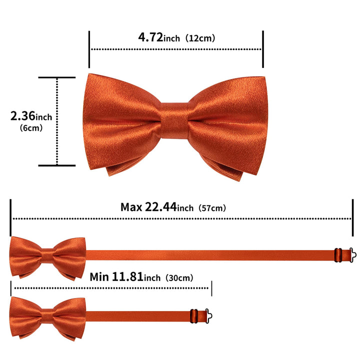 bright orange bow tie