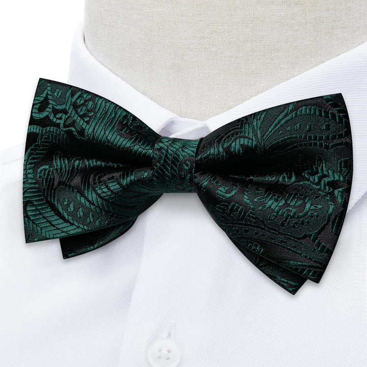 green floral bow tie