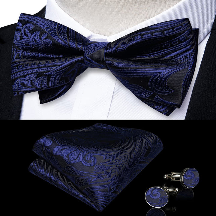 	  royal blue bow tie