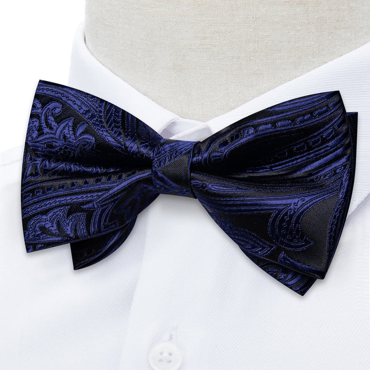 dusty blue bow tie