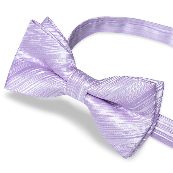 Periwinkle Purple Bow Tie Handkerchief Set 