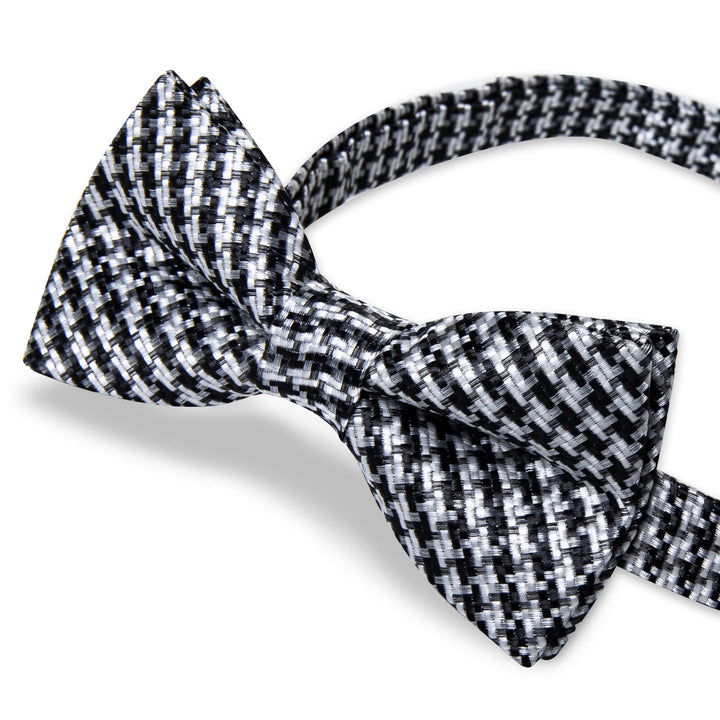  Black White Striped Bow Tie