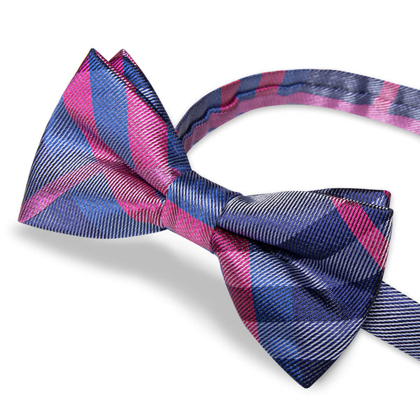 purple and blue bowtie