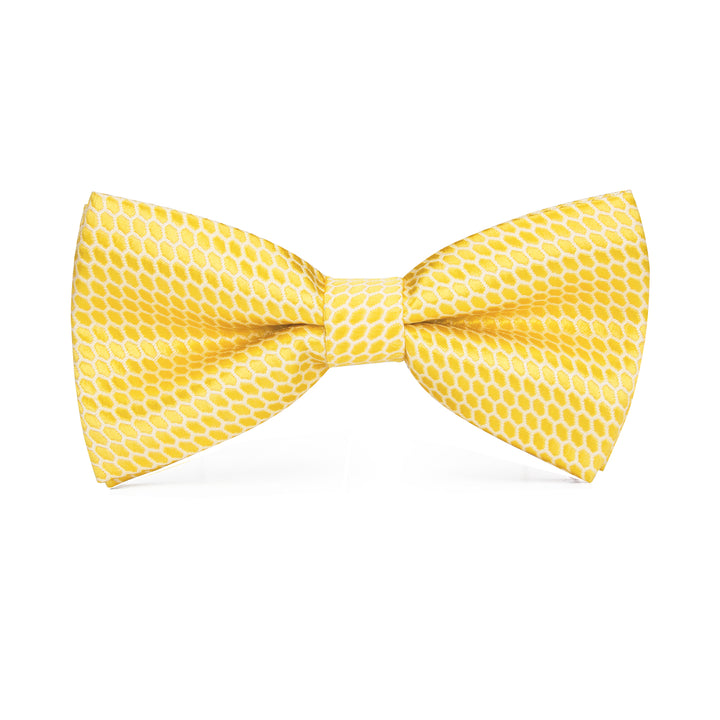 yellow plaid bow tie