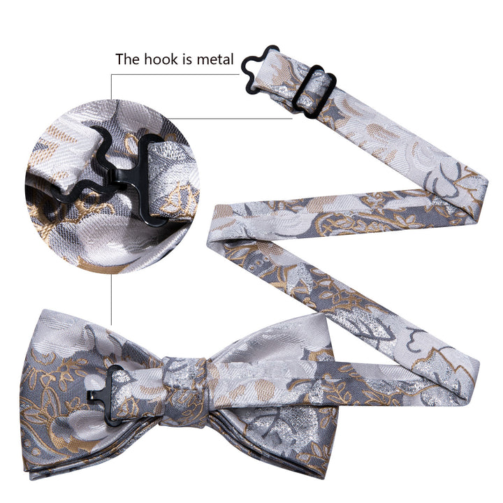 mens grey bow tie